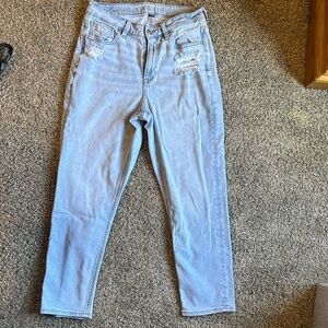 American Eagle Light Blue Distressed Women Jeans